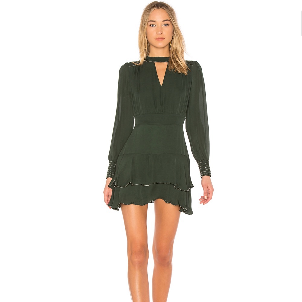 SOLD OUT Parker green keyhole cocktail dress
